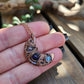 Amethyst Copper Chaos Moon Necklace
