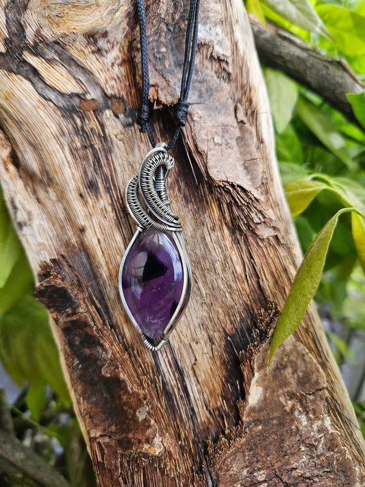 Amethyst and Silver Necklace