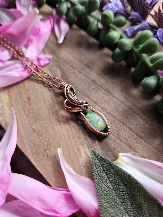 Opal and Copper Necklace