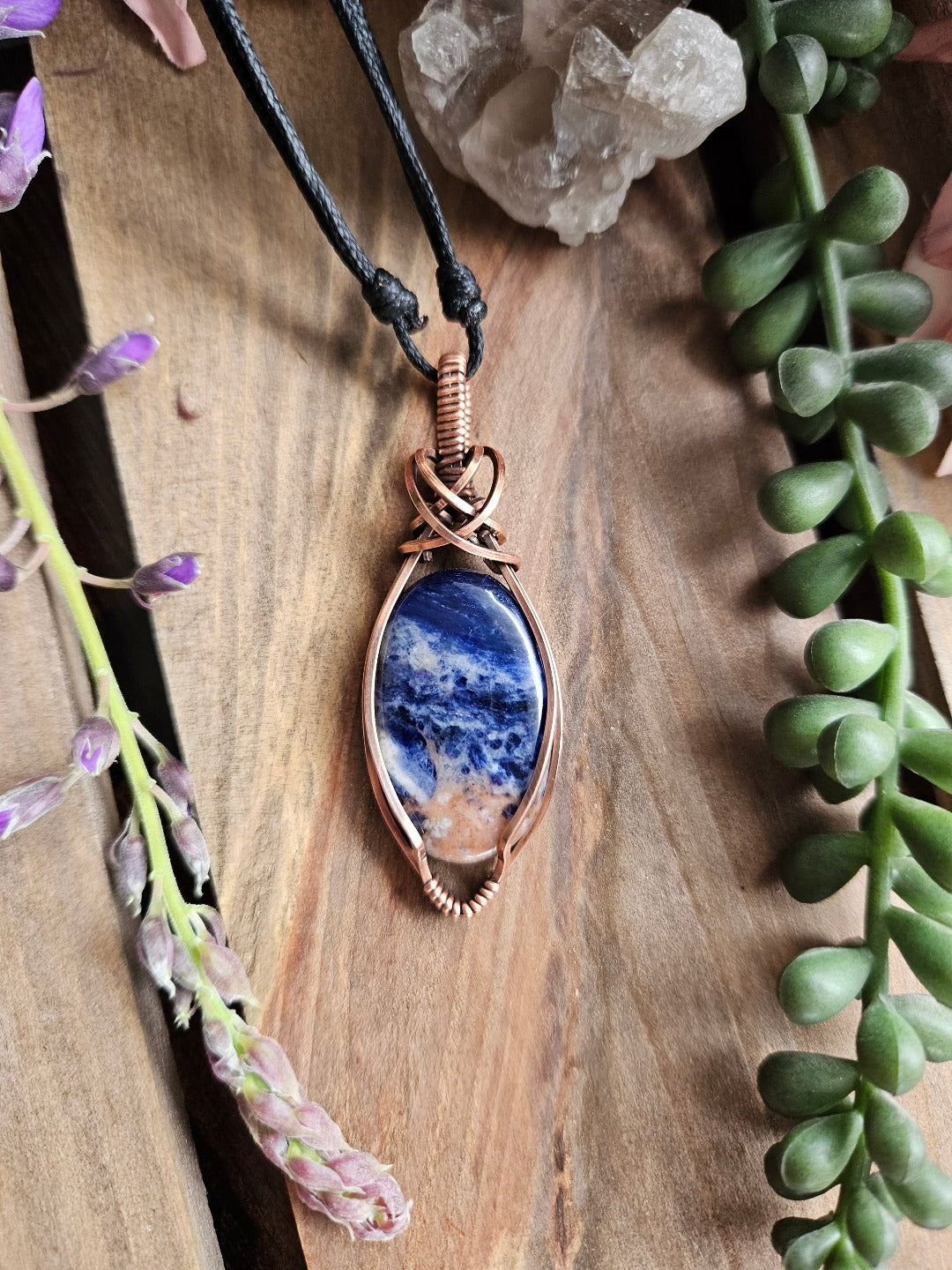 Sodalite and Copper Necklace