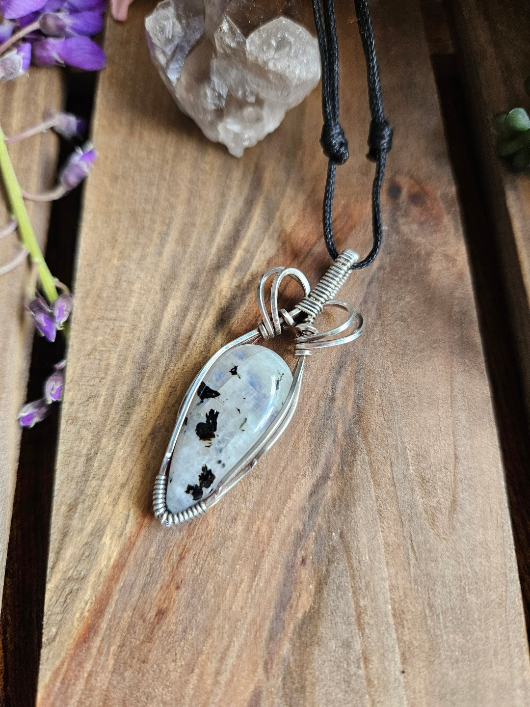 Moonstone and Silver Necklace