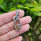 Golden Rutile Quartz and Sterling Silver Necklace