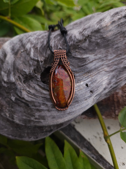 Red Jasper and Copper Necklace