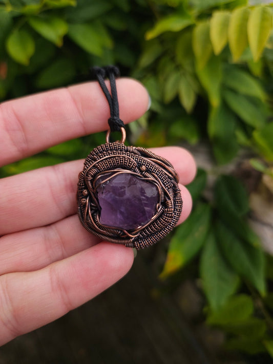 Amethyst and Copper Necklace