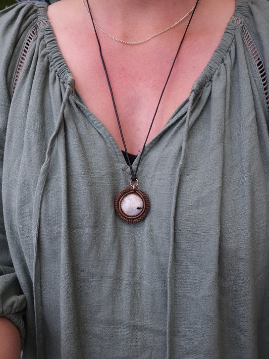 Moonstone and Copper Necklace
