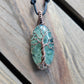 Prehnite and Copper Tree Necklace