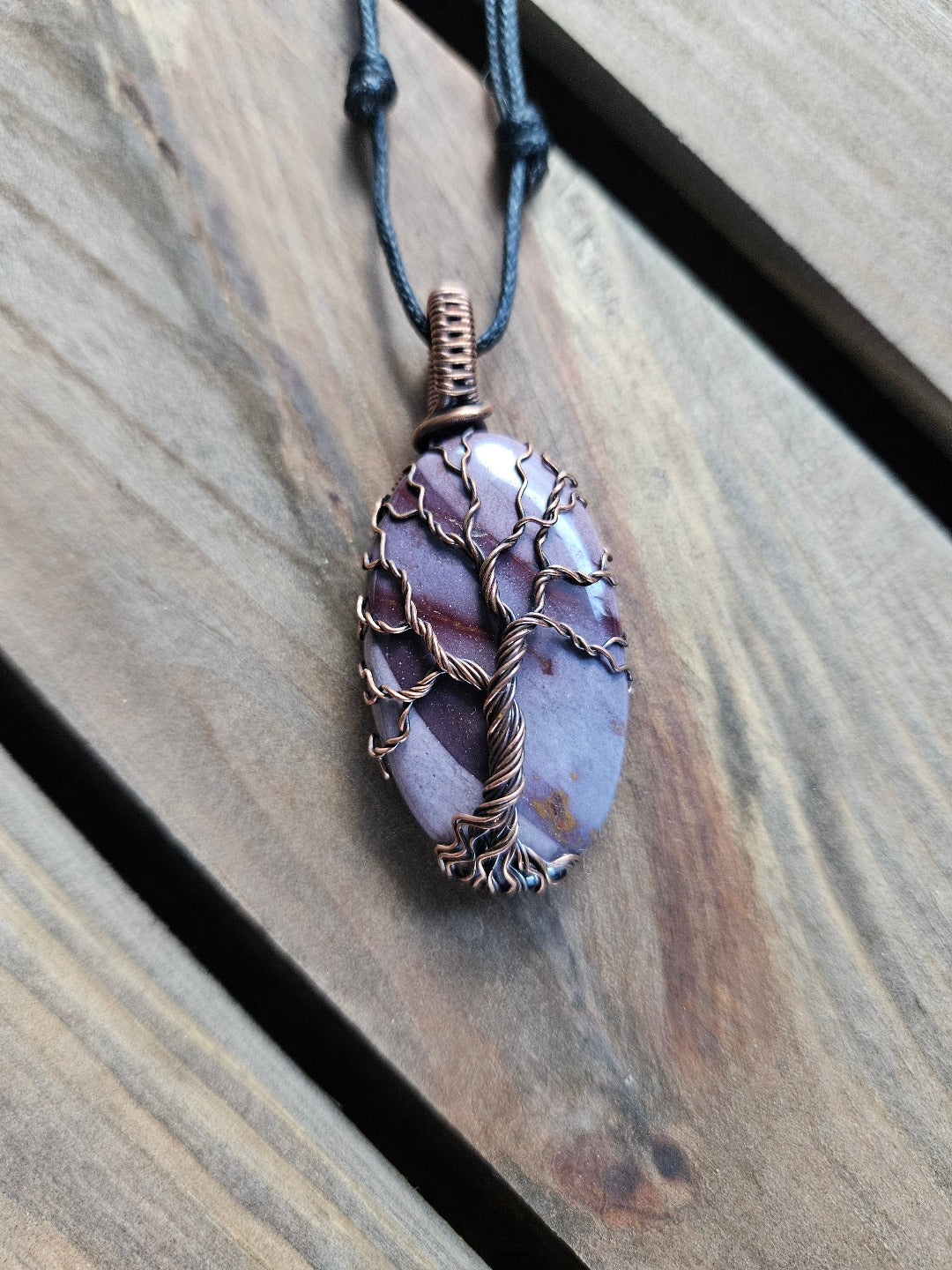 Mookaite and Copper Tree Necklace