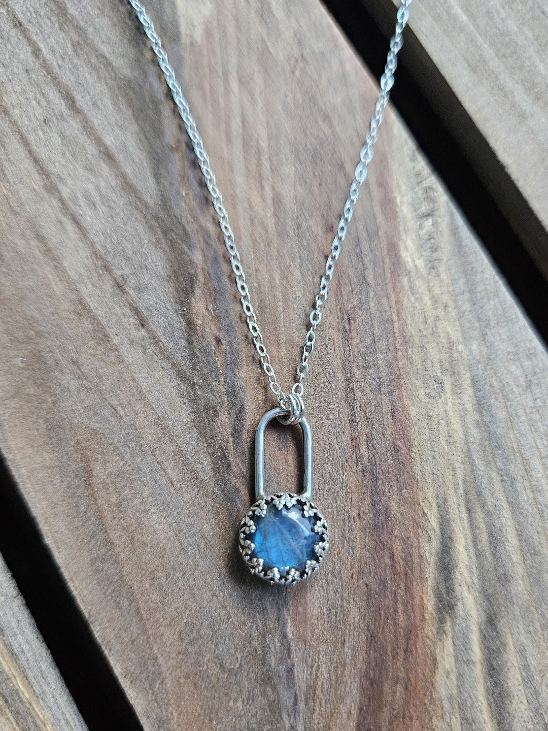 Labradorite and Sterling Silver Necklace