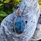 Moss Agate and Copper Necklace