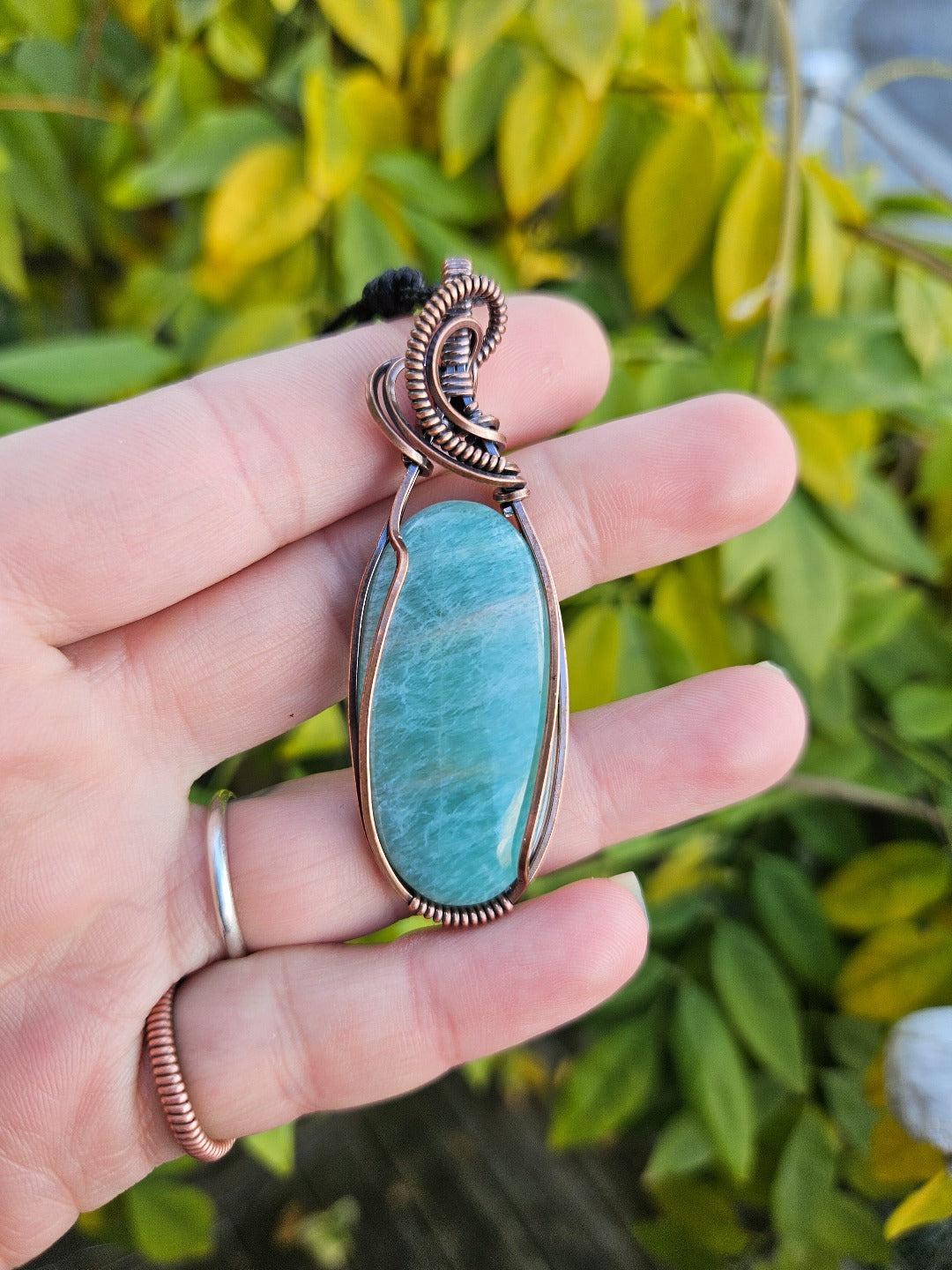Amazonite and Copper Necklace
