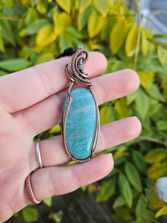 Amazonite and Copper Necklace
