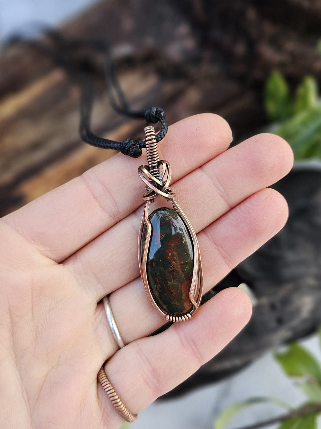 Bloodstone and Copper Necklace