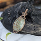 Green Fluorite and Copper Fern Necklace