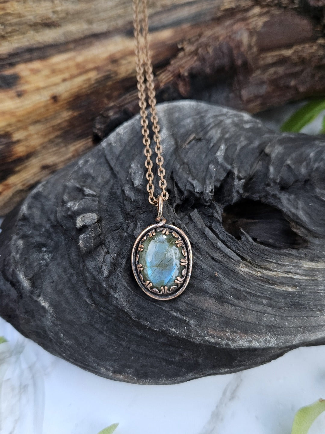 Labradorite and Copper Necklace