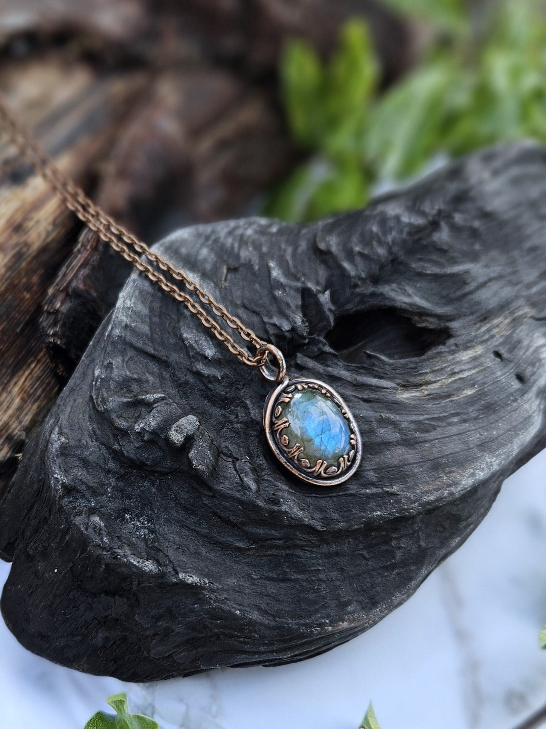 Labradorite and Copper Necklace