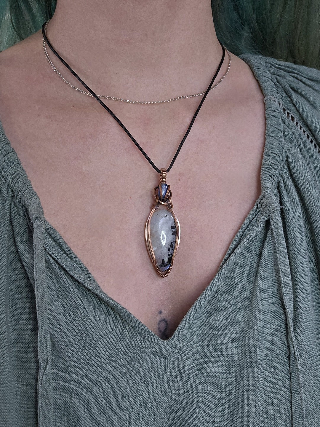 Moonstone and Copper Necklace