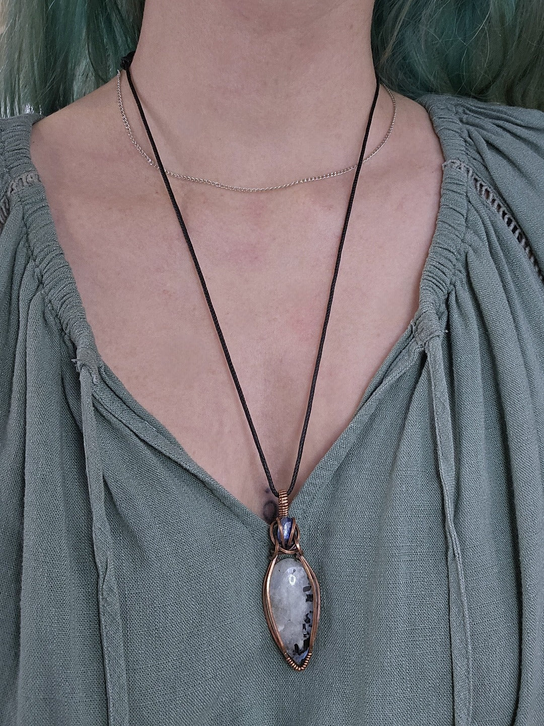 Moonstone and Copper Necklace