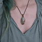 Green Fluorite and Copper Tree Necklace