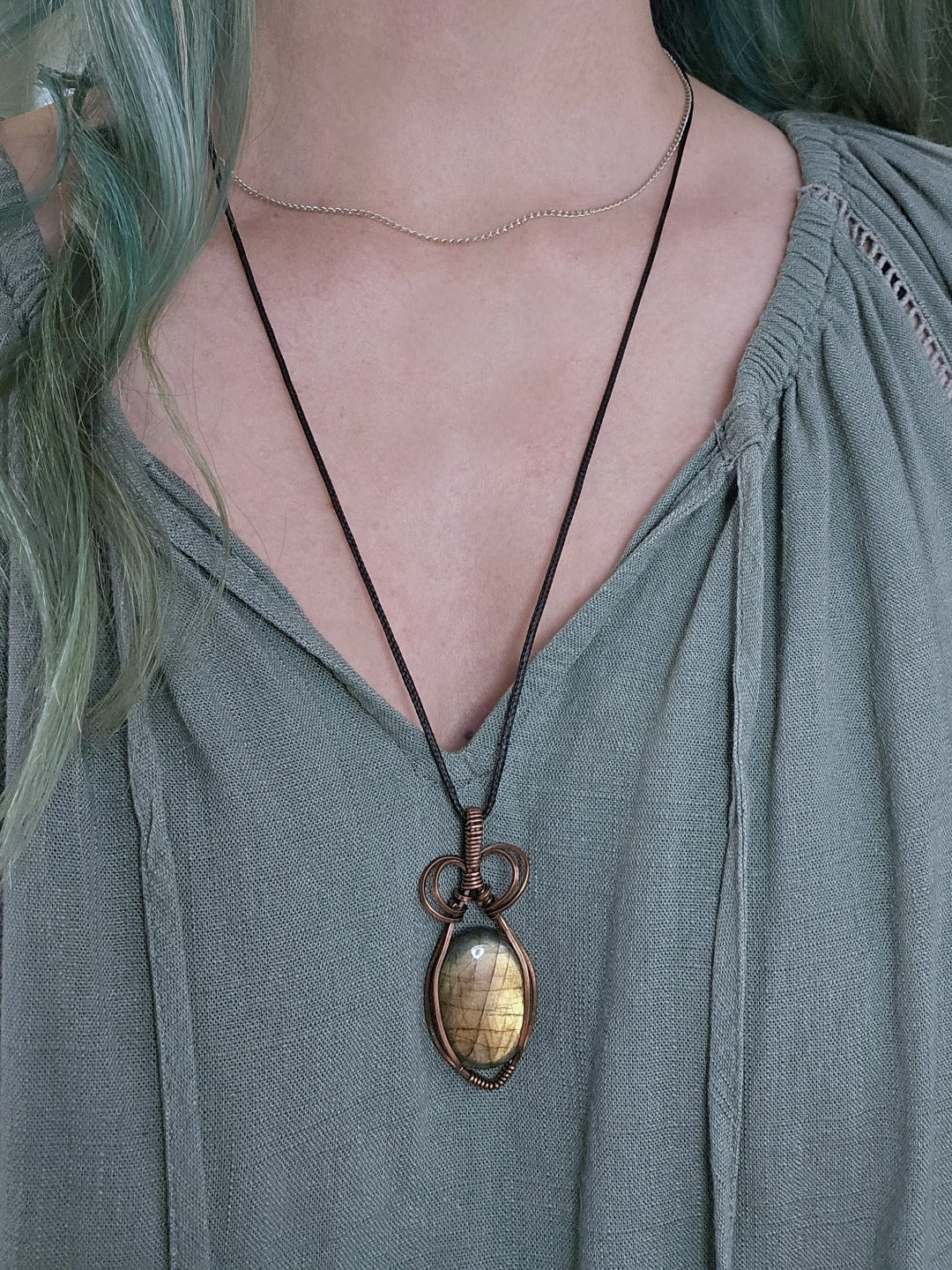 Labradorite and Copper Necklace