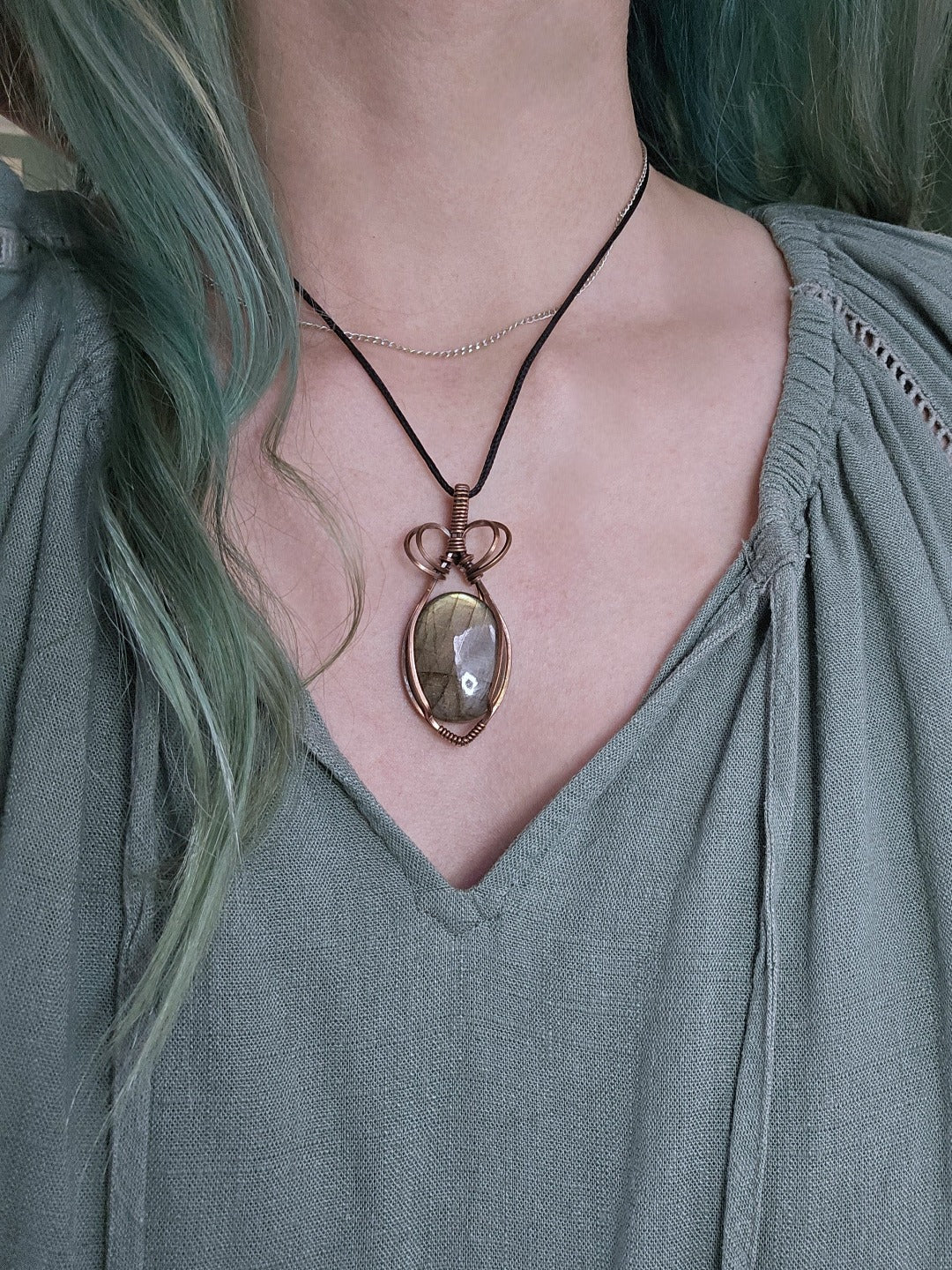 Labradorite and Copper Necklace