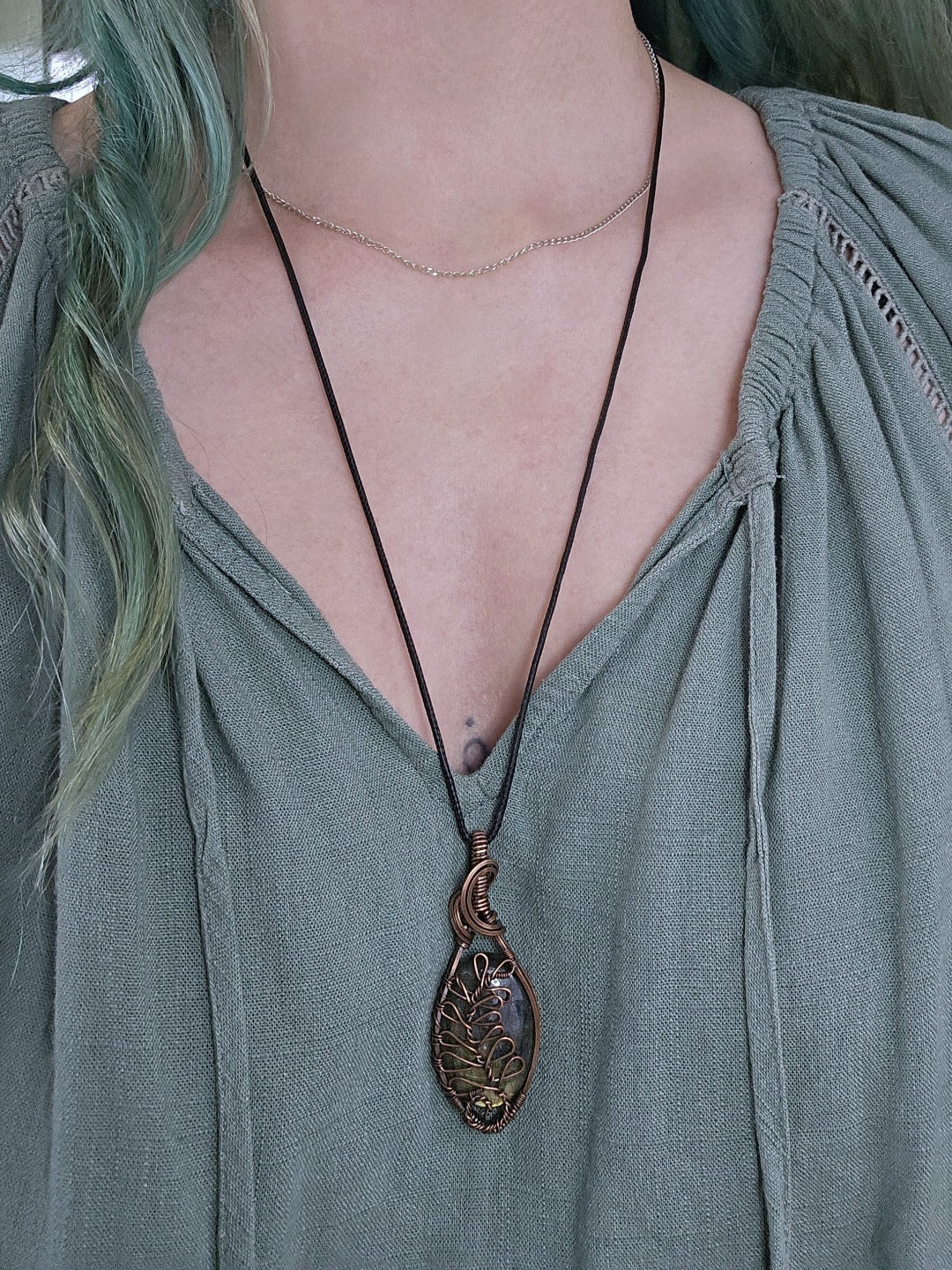 Labradorite and Copper Necklace