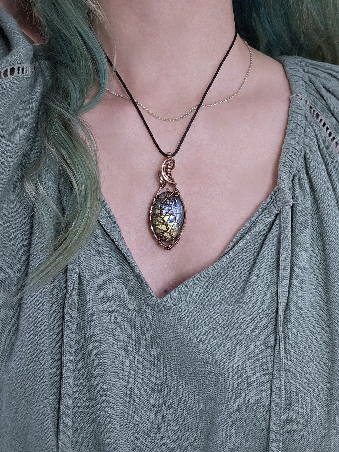 Labradorite and Copper Necklace