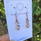 Rainbow Moonstone and Kunzite Copper Earrings