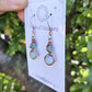 Emerald and Amazonite Copper Earrings