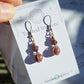 Tourmaline and Strawberry Quartz Copper Earrings