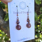 Tourmaline and Strawberry Quartz Copper Earrings