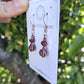 Tourmaline and Strawberry Quartz Copper Earrings