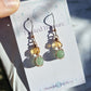 Citrine and Green Aventurine Copper Earrings