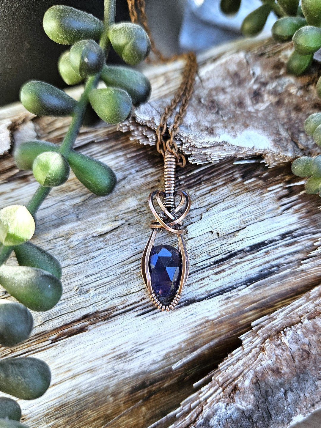 Iolite and Copper Necklace