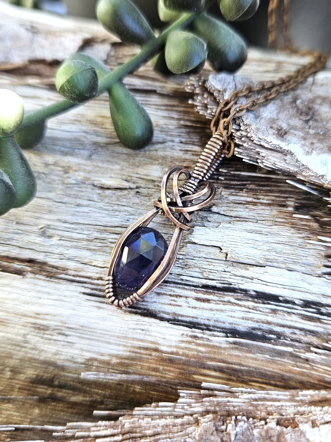 Iolite and Copper Necklace