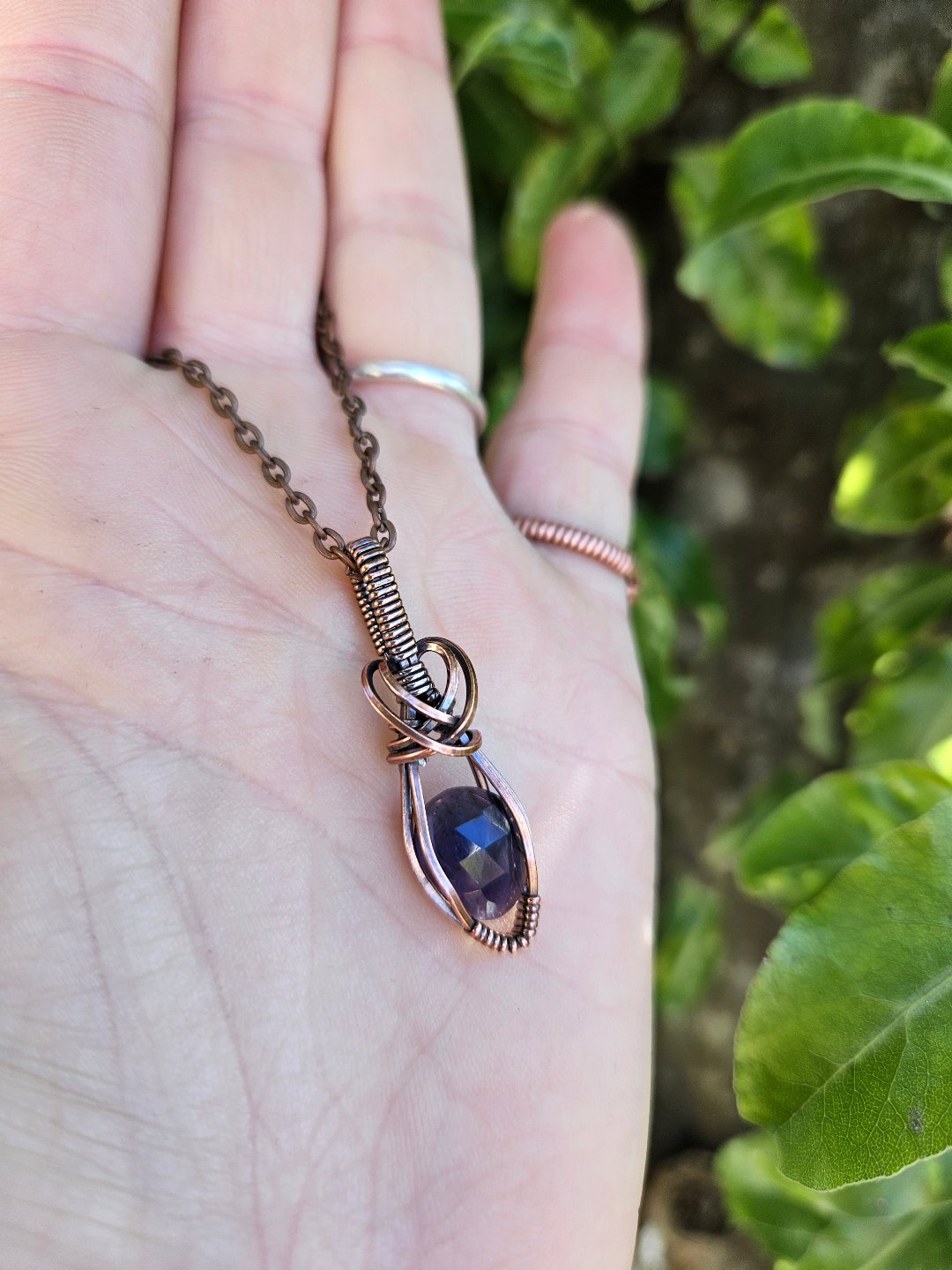 Iolite and Copper Necklace