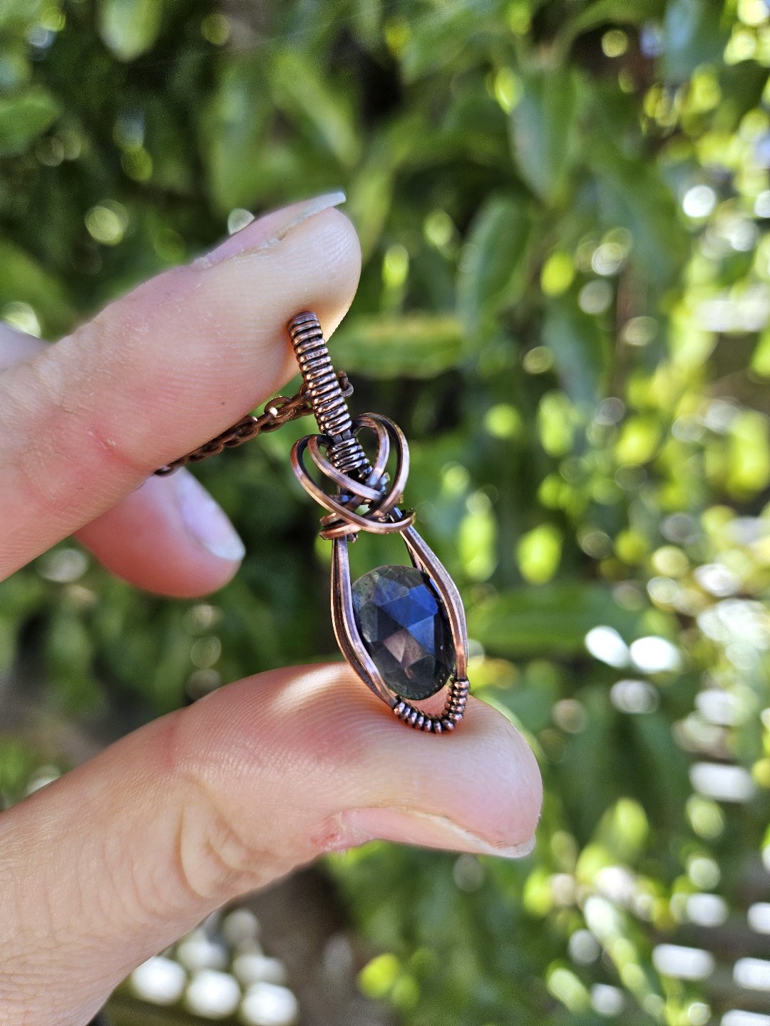 Iolite and Copper Necklace