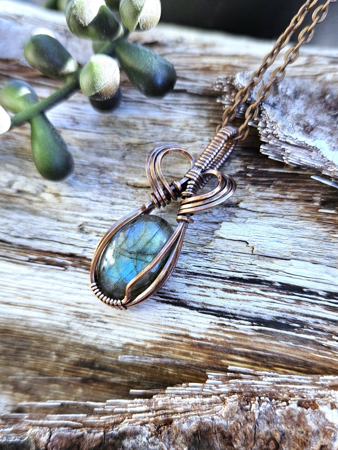 Labradorite and Copper Necklace