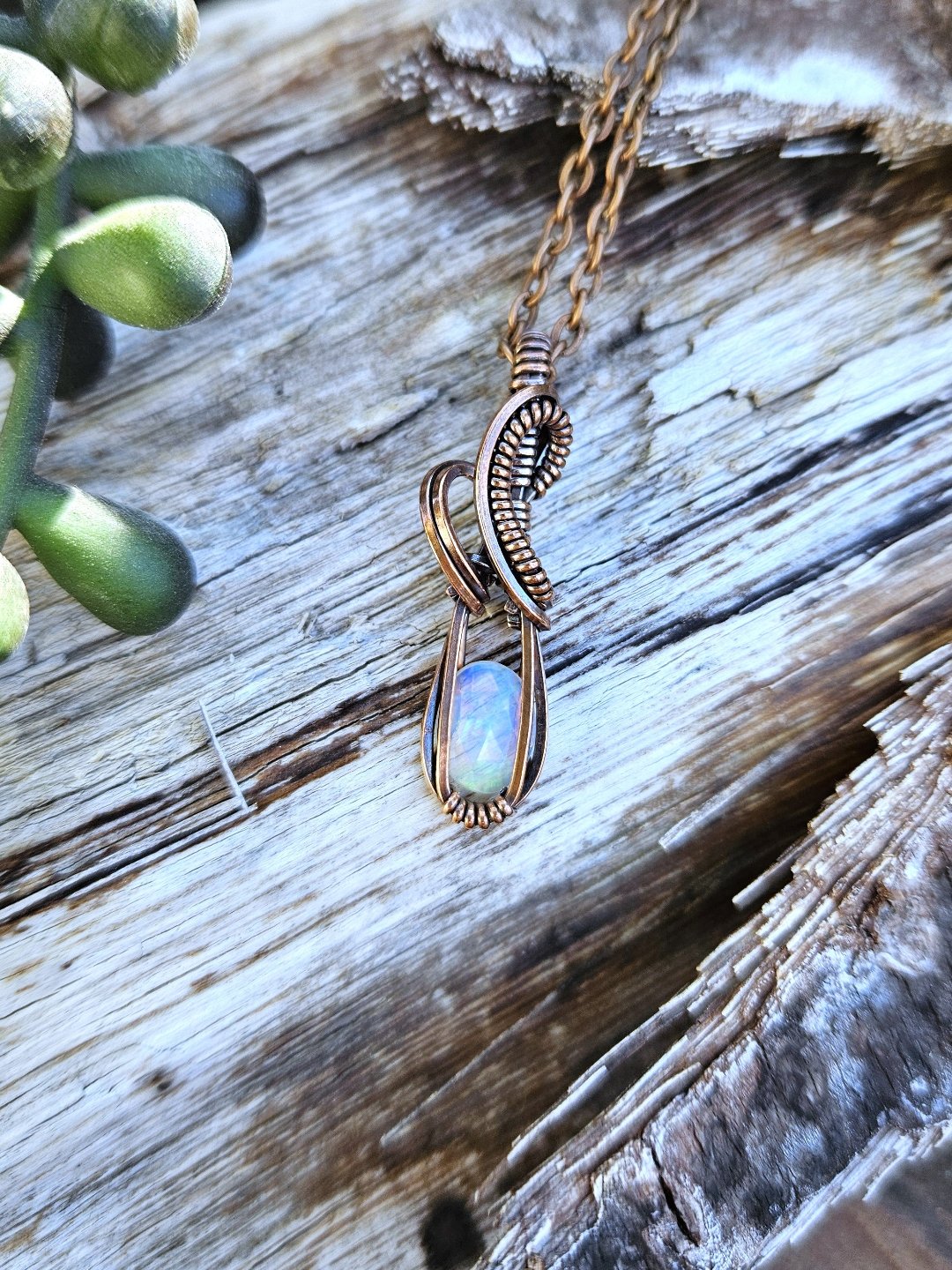 Opal and Copper Necklace