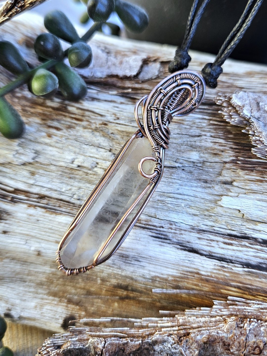 Smoky Quartz and Copper Necklace