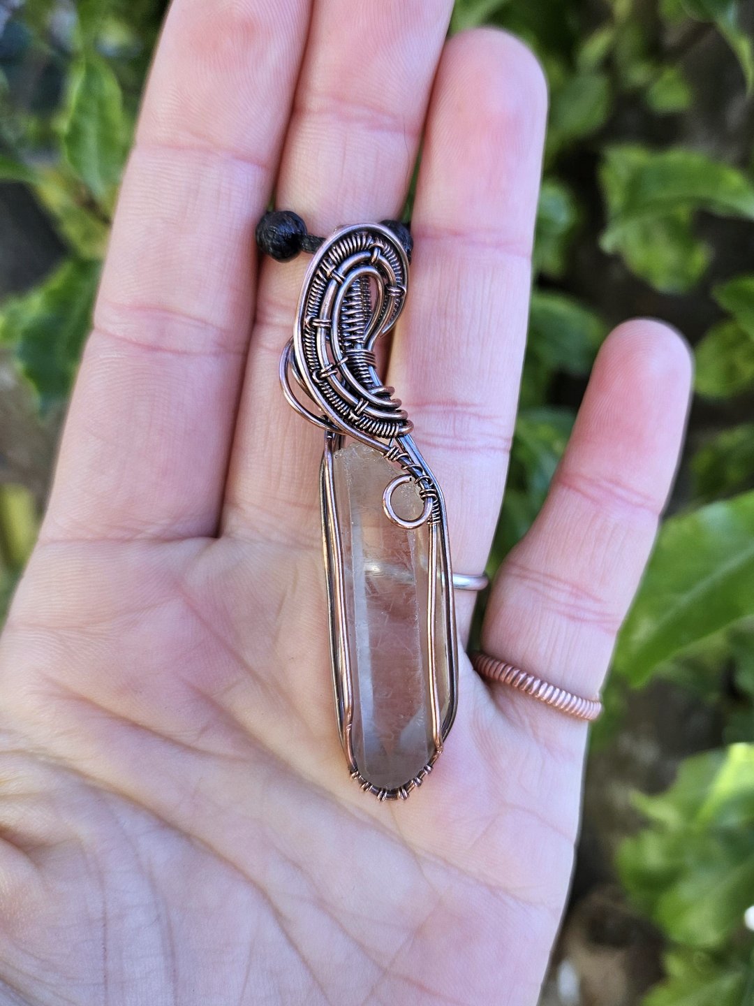 Smoky Quartz and Copper Necklace