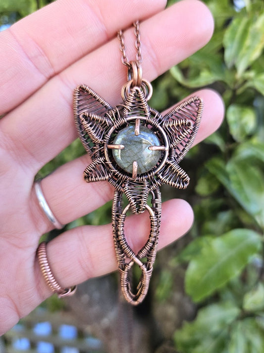 Labradorite and Copper 'Dwarven Star' Necklace