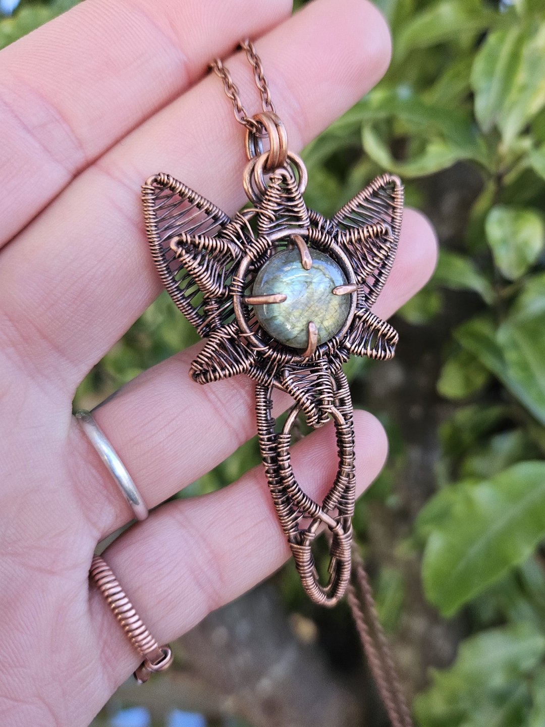 Labradorite and Copper 'Dwarven Star' Necklace