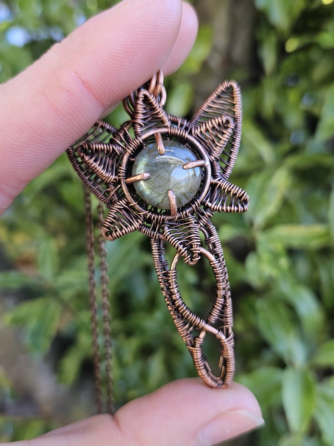 Labradorite and Copper 'Dwarven Star' Necklace