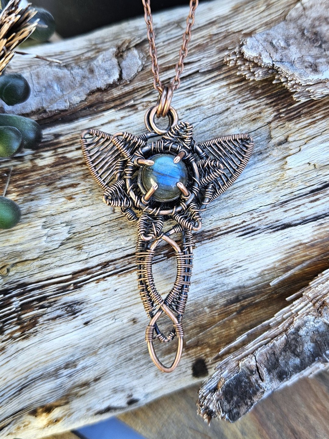 Labradorite and Copper 'Dwarven Star' Necklace