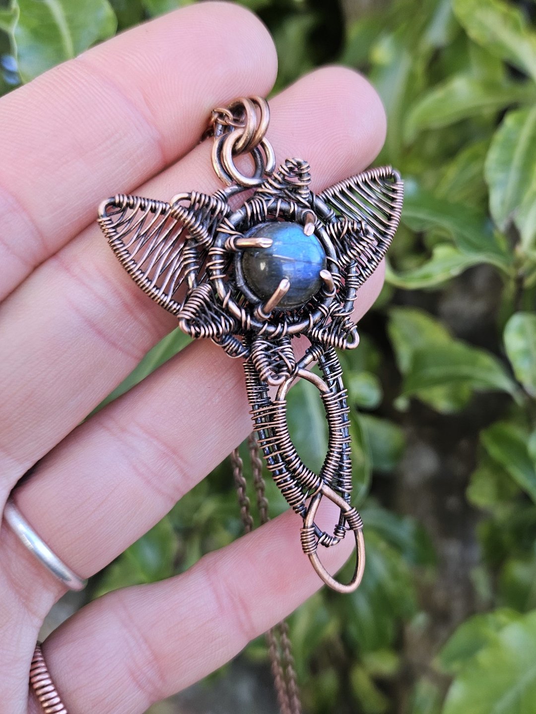 Labradorite and Copper 'Dwarven Star' Necklace