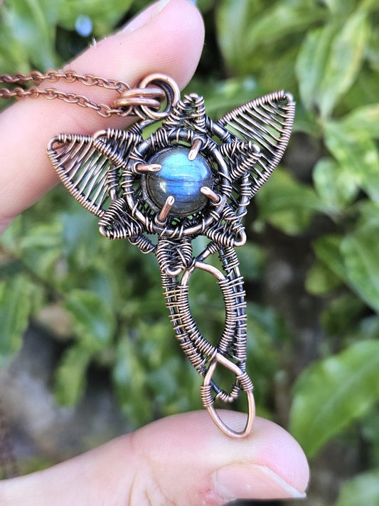 Labradorite and Copper 'Dwarven Star' Necklace