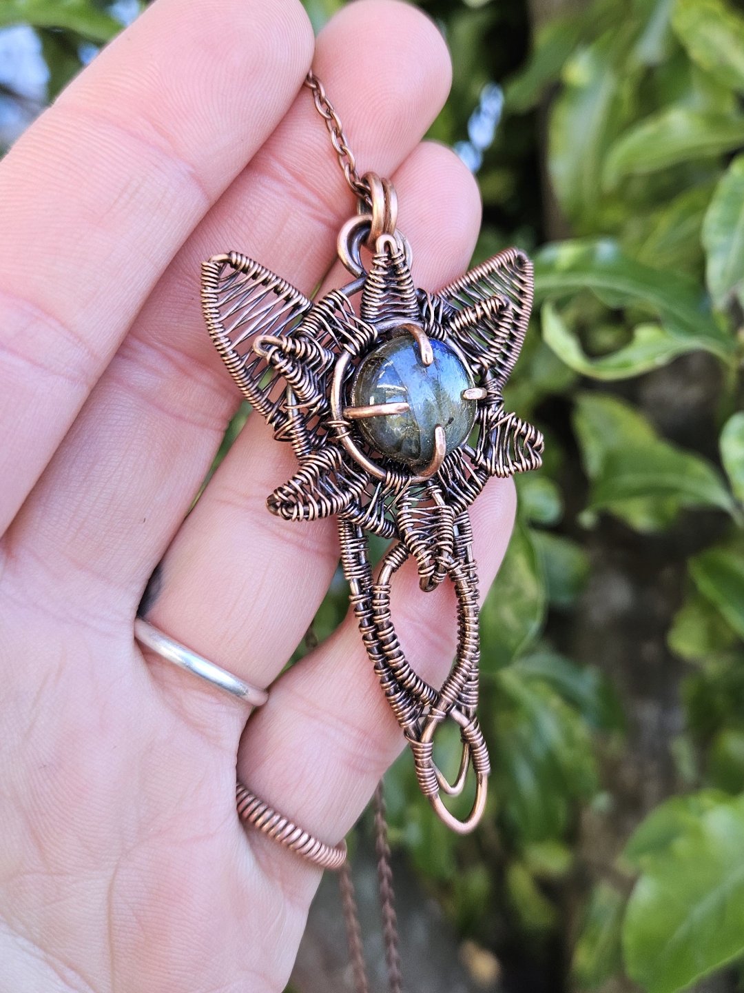 Labradorite and Copper 'Dwarven Star' Necklace