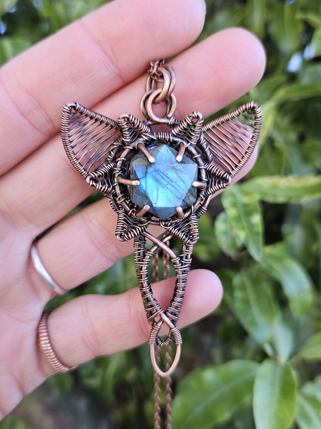 Labradorite and Copper 'Dwarven Star' Necklace