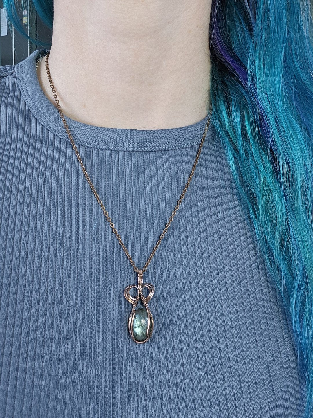 Labradorite and Copper Necklace