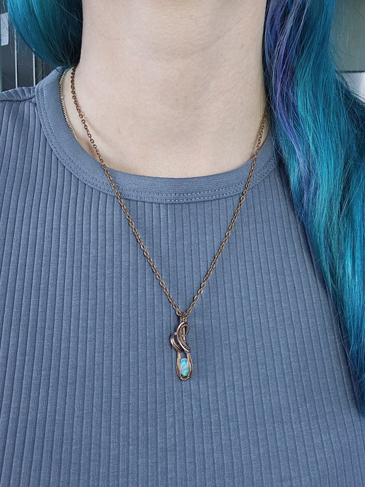 Opal and Copper Necklace